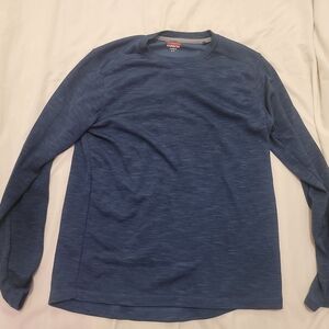 Karbon Men's Long Sleeve Crewneck Shirt - Blue